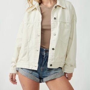 Opal swing denim jacket in off white by Free People